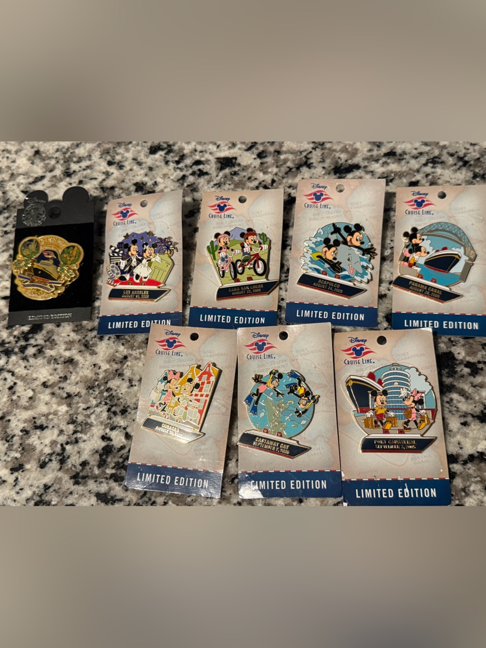 Disney Cruise Line LE Inaugural Panama Canal Sailing Pins 2005